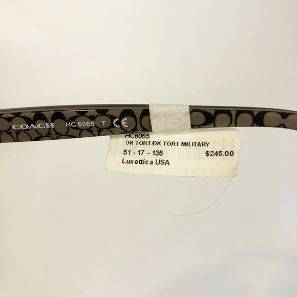 Coach HC6065 Dk Tort Military Signature C Glasses - Picture 5 of 7